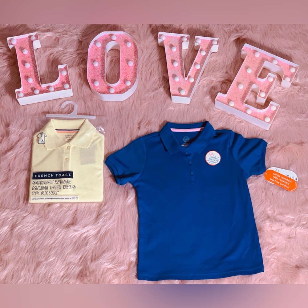 Kids Blue & Yellow Uniform Shirt 2 Pack